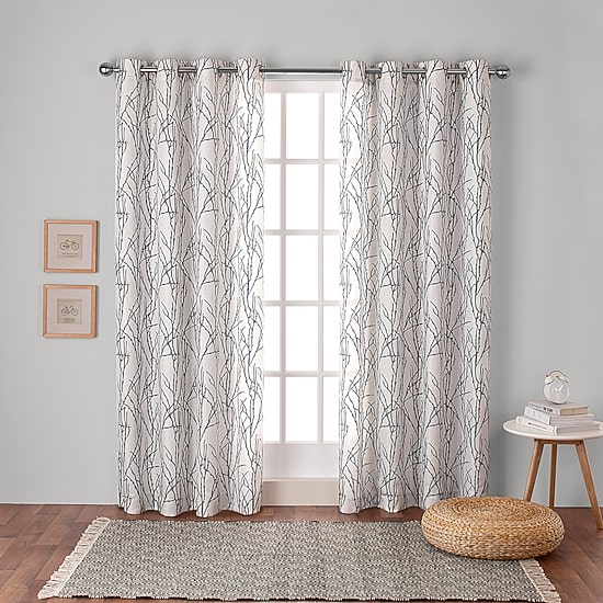 Exclusive Home Curtains Branches Grommet Top Light-Filtering Set of 2 Curtain Panel
