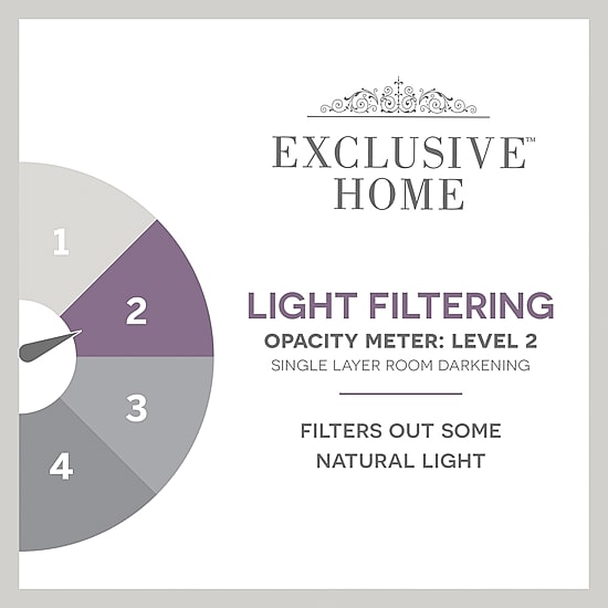 Exclusive Home Curtains Finesse Grommet Top Light-Filtering Set of 2 Curtain Panel