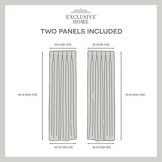 Exclusive Home Curtains Sateen Button Rod Pocket Back Tab Energy Saving Blackout Set of 2 Curtain Panel