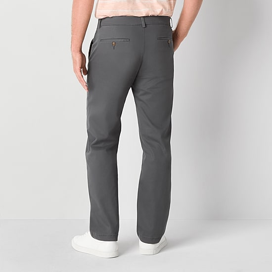 St. John's Bay Stretch Chino Mens Relaxed Fit Flat Front Pant