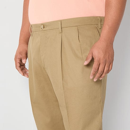 Dockers Easy Khaki With Stretch Mens Comfort Waistband Classic Fit Big and Tall Pleated Pant