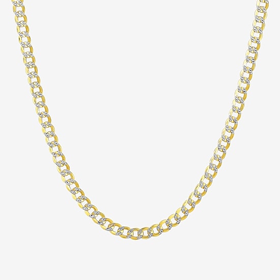 Made in Italy Unisex Adult 10K Gold 20 Inch Curb Chain Necklace