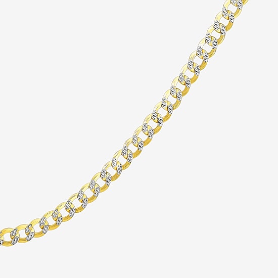 Made in Italy Unisex Adult 10K Gold 20 Inch Curb Chain Necklace