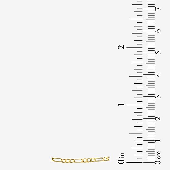 Made in Italy Unisex Adult 10K Gold 22 Inch Figaro Chain Necklace