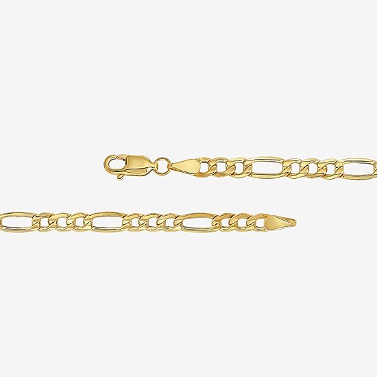 Made in Italy Unisex Adult 10K Gold 18 Inch Figaro Chain Necklace