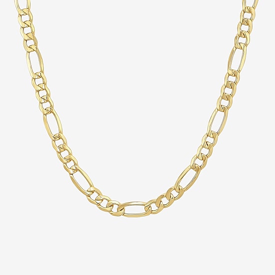 Made in Italy Unisex Adult 10K Gold 18 Inch Figaro Chain Necklace