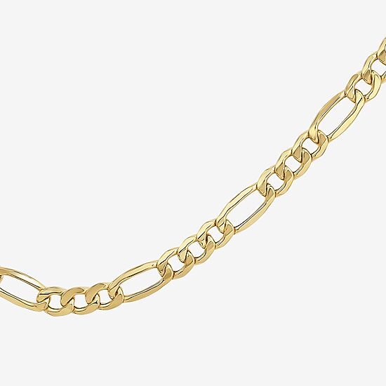 Made in Italy Unisex Adult 10K Gold 18 Inch Figaro Chain Necklace