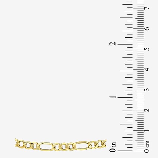 Made in Italy Unisex Adult 10K Gold 20 Inch Figaro Chain Necklace