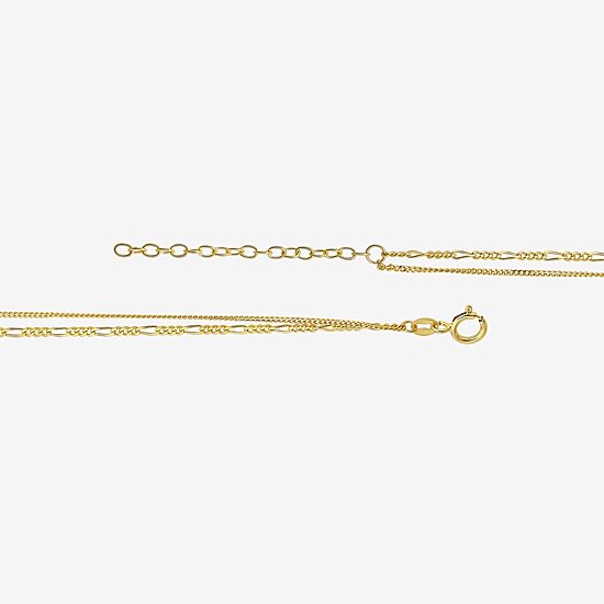 Made in Italy Womens 14K Gold Cross 17 Inch Pendant Necklace