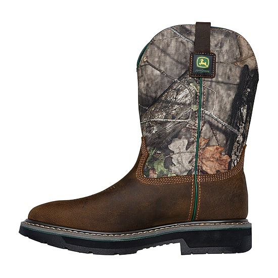 Skechers Mens John Deere Rowood Moss Burrow Waterproof Slip Resistant Flat Heel Work Boots