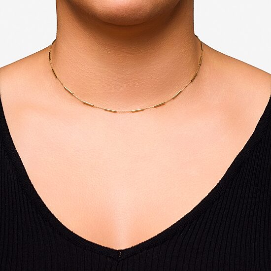 Womens 10K Gold 16 Inch Fashion Chain Necklace