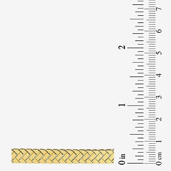 Womens 10K Gold Solid 7.5 Inch Link Bracelet