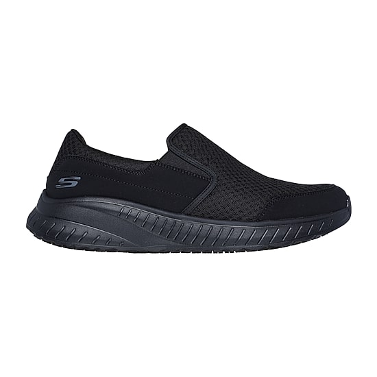 Skechers Hands Free Slip-Ins Squad Chaos Sr Urgran Mens Moc Closed Toe Work Shoes