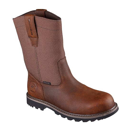 Skechers Mens Longrider Highland Hill Slip Resistant Flat Heel Work Boots