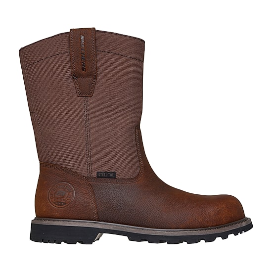 Skechers Mens Longrider Highland Hill Slip Resistant Flat Heel Work Boots