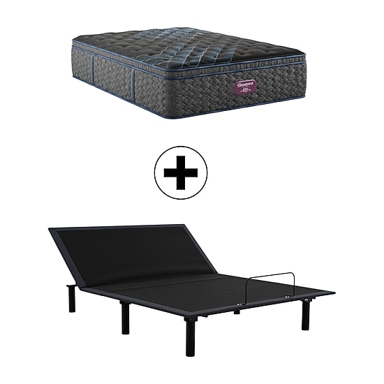 Beautyrest World Class Level Four 16.25" Plush Pillow Top - Mattress + Adjustable Base