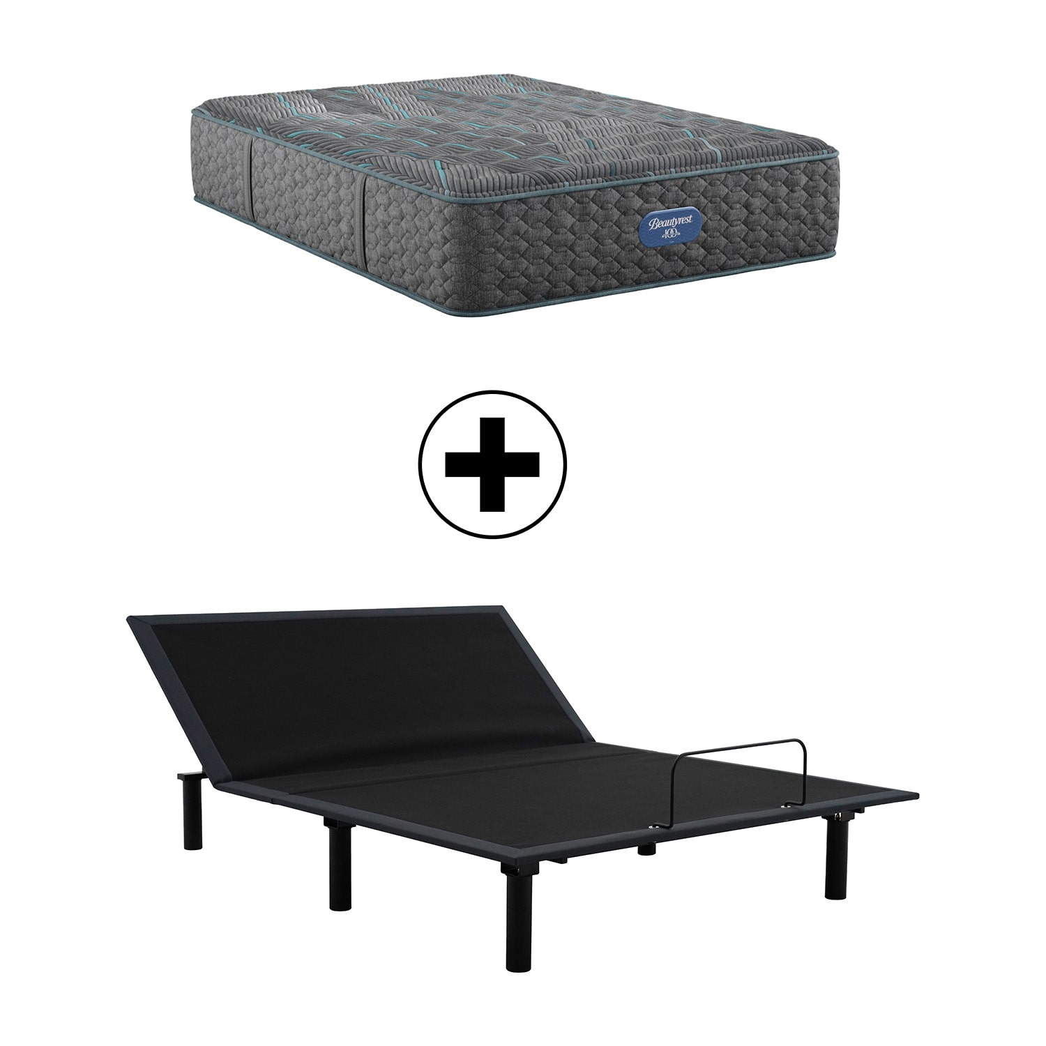 Beautyrest Level Two 14" Medium Tight Top - Mattress + Adjustable Base