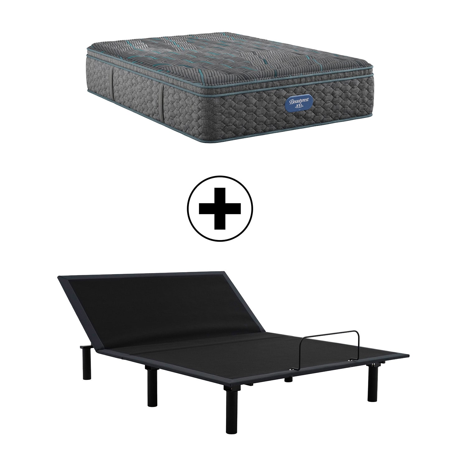 Beautyrest Level Two 14.75" Medium Pillow Top - Mattress + Adjustable Base