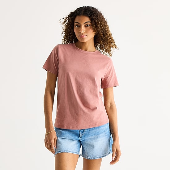 A.N.A Womens Round Neck Short Sleeve T-Shirt