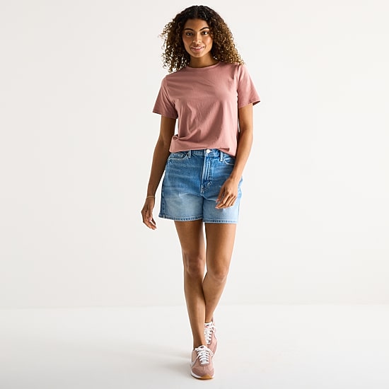 A.N.A Womens Round Neck Short Sleeve T-Shirt