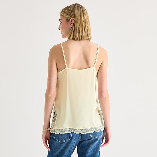 A.N.A Womens Sweetheart Neck Sleeveless Lace Trim Camisole