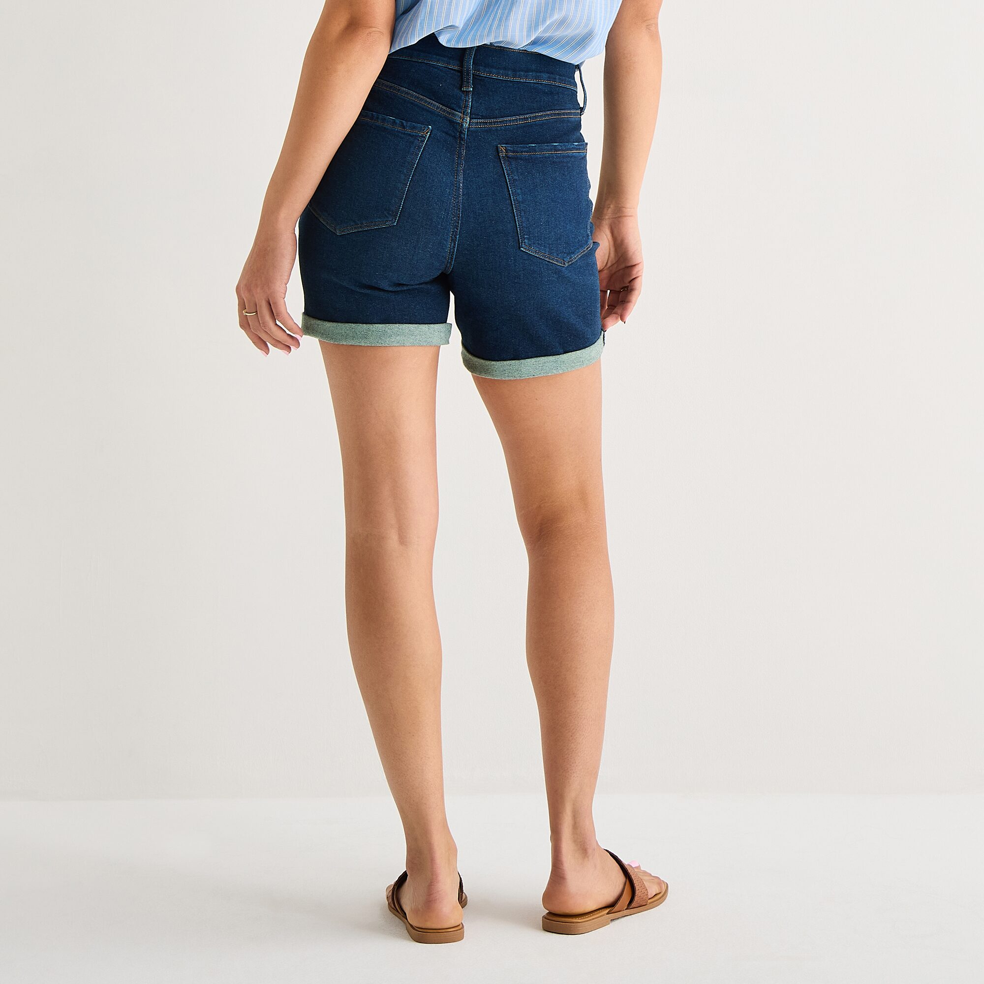 a.n.a Roll Cuff Womens 5" High Rise Denim Short