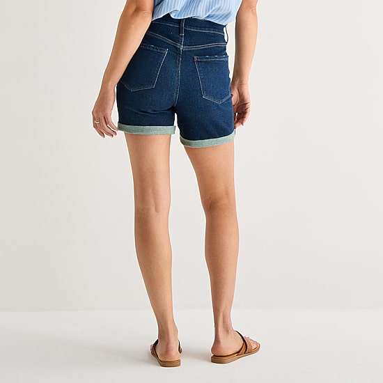 A.N.A Roll Cuff Womens 5" High Rise Denim Short