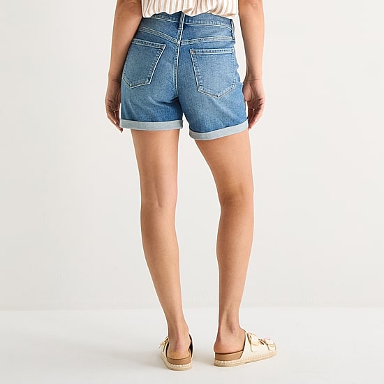 a.n.a Roll Cuff Womens 5" High Rise Denim Short