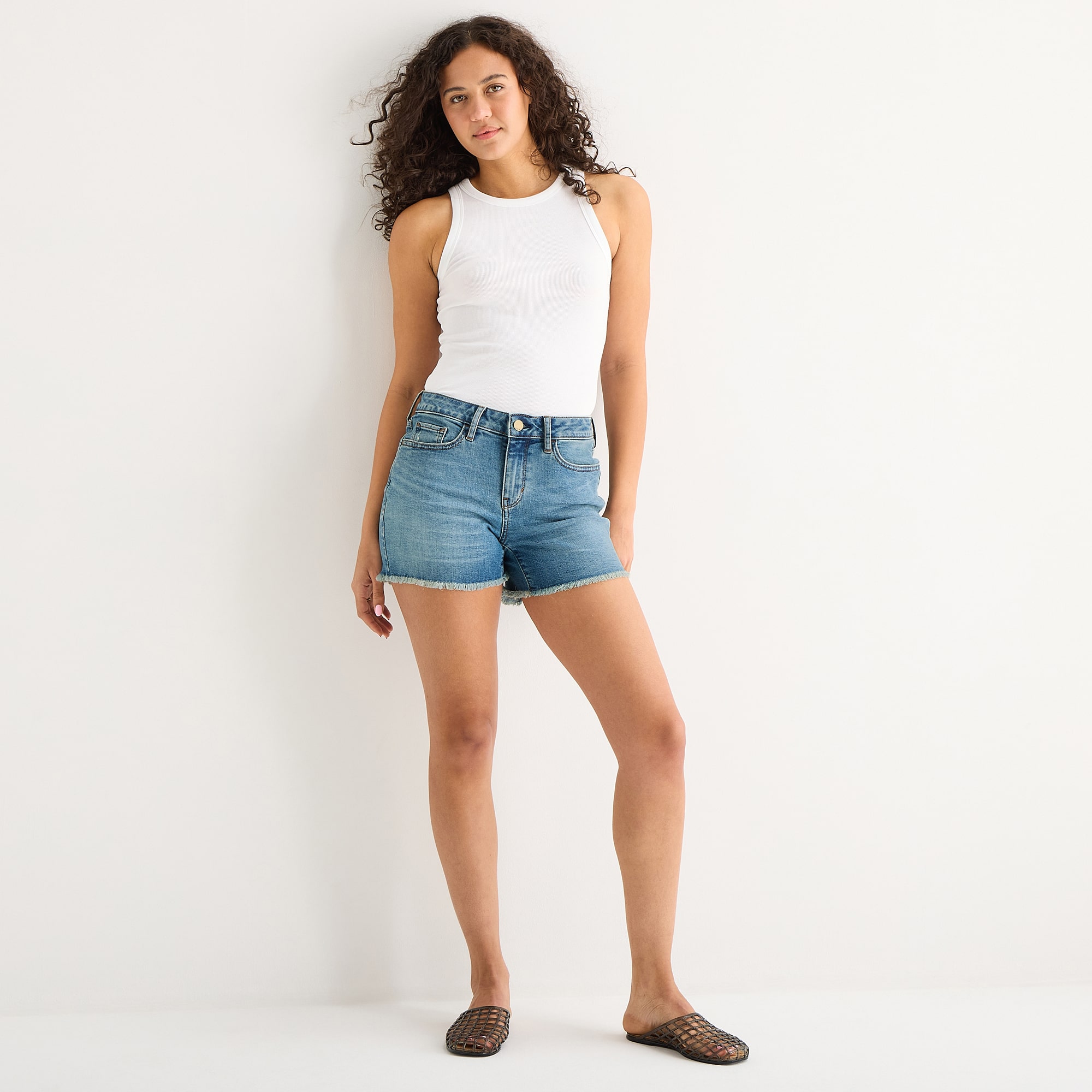 A.N.A Womens Mid Rise 3" Denim Short