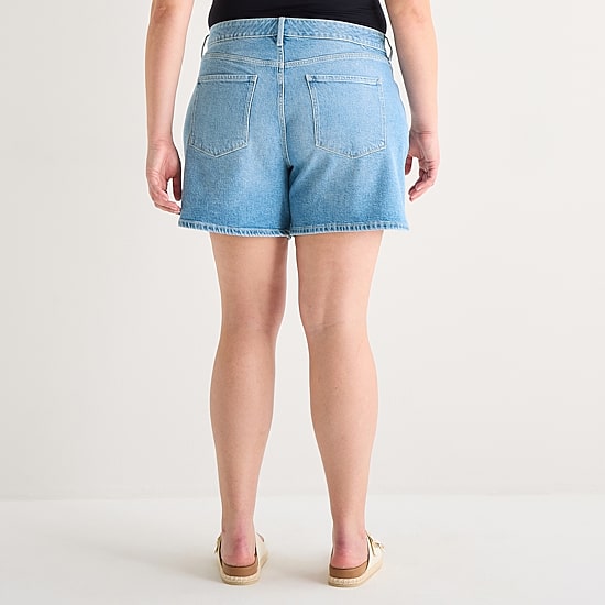 a.n.a A Line Womens 5" Highest Rise Plus Denim Short