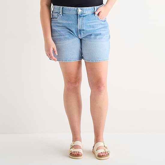 a.n.a A Line Womens 5" Highest Rise Plus Denim Short
