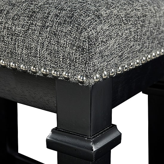 Kyley Tweed Nailhead Trim Backless Counter Stool
