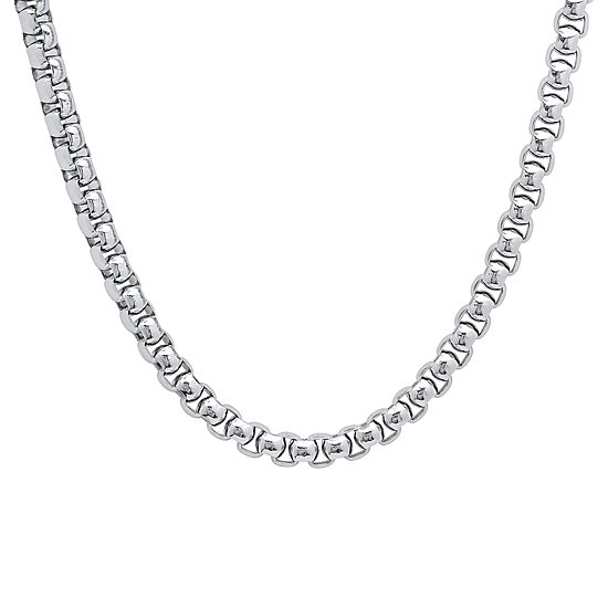 Steeltime Mens Stainless Steel 24 Inch Link Chain Necklace