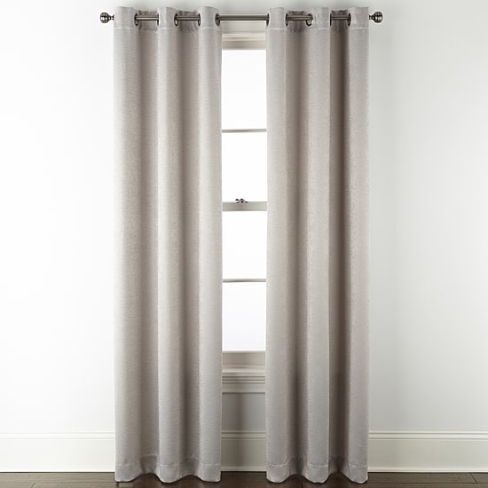 Regal Home Delaney Diamond Grommet Top Embossed Blackout Set of 2 Curtain Panel