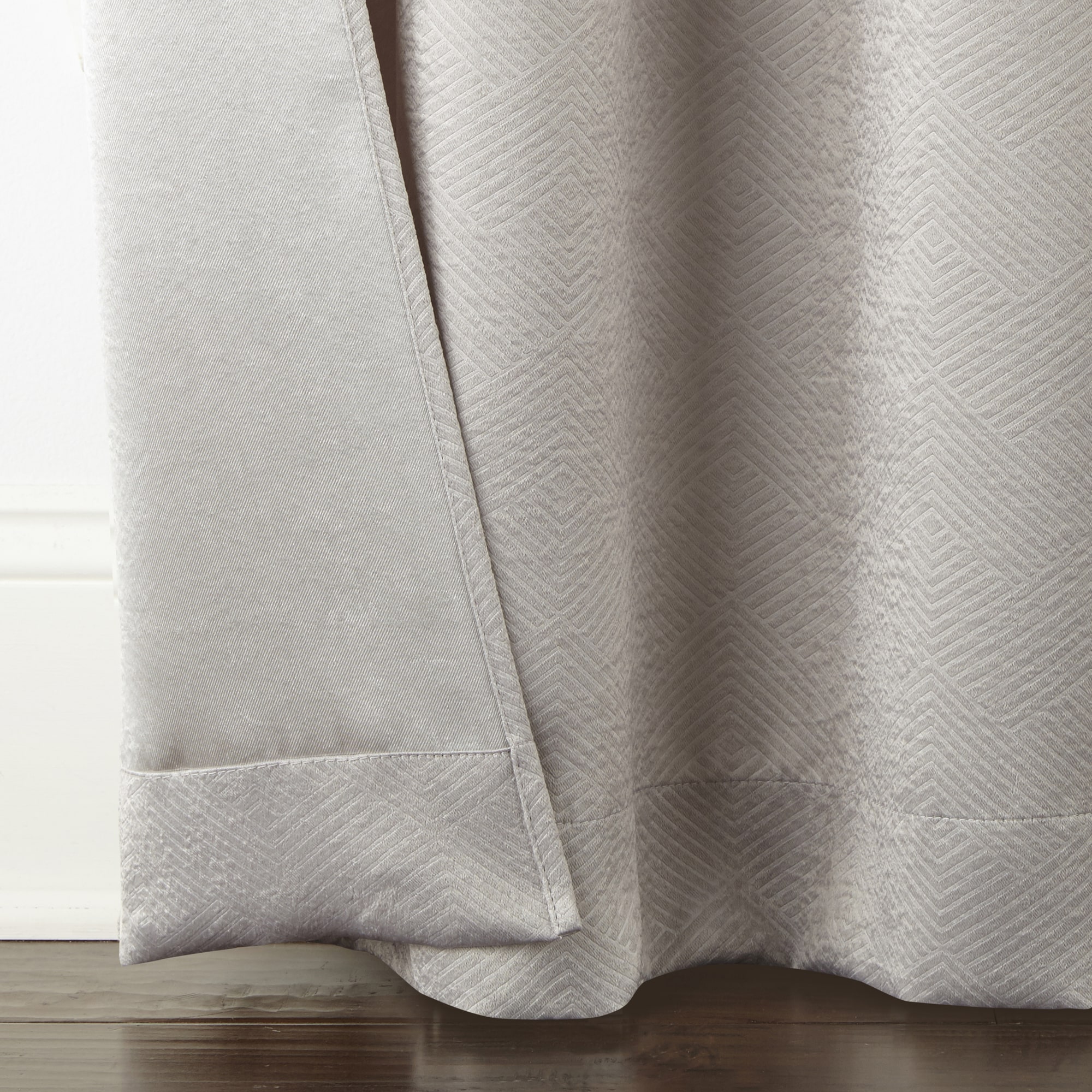 Regal Home Delaney Diamond Grommet Top Embossed Blackout Set of 2 Curtain Panel