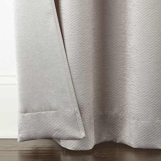 Regal Home Delaney Diamond Grommet Top Embossed Blackout Set of 2 Curtain Panel