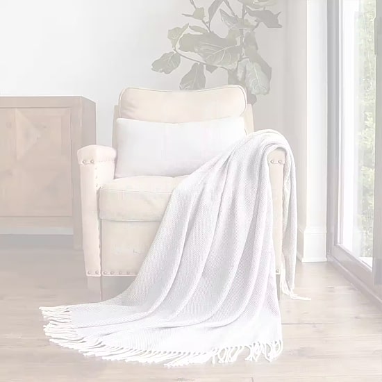 Casual Comfort Herringbone Lightweight Throw