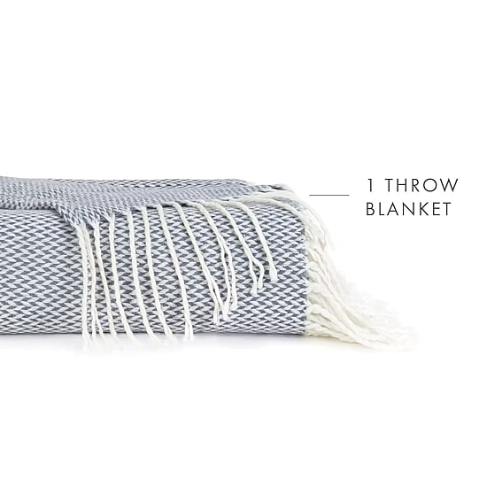 Casual Comfort Herringbone Lightweight Throw