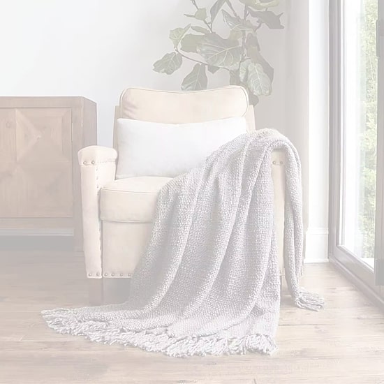 Casual Comfort Slub Yarn Washable Midweight Throw