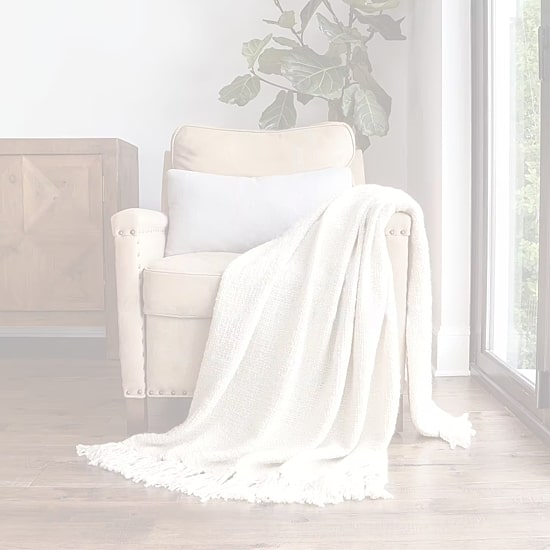 Casual Comfort Slub Yarn Washable Midweight Throw
