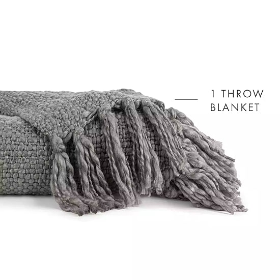 Casual Comfort Slub Yarn Washable Midweight Throw