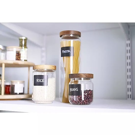 Home Expressions 700ml Acacia And Glass Canister