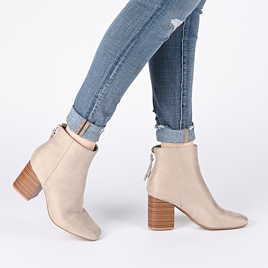 Journee Collection Womens Audrina Stacked Heel Booties