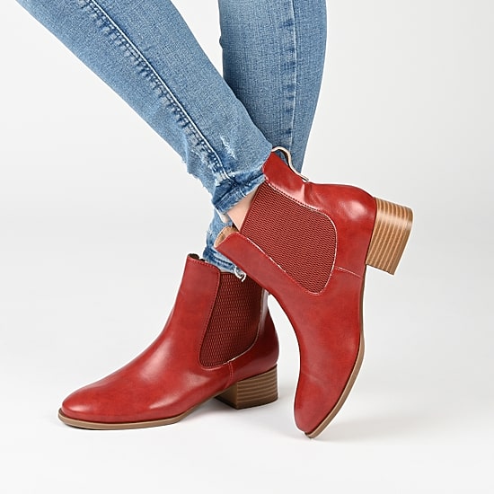 Journee Collection Womens Chayse Stacked Heel Booties