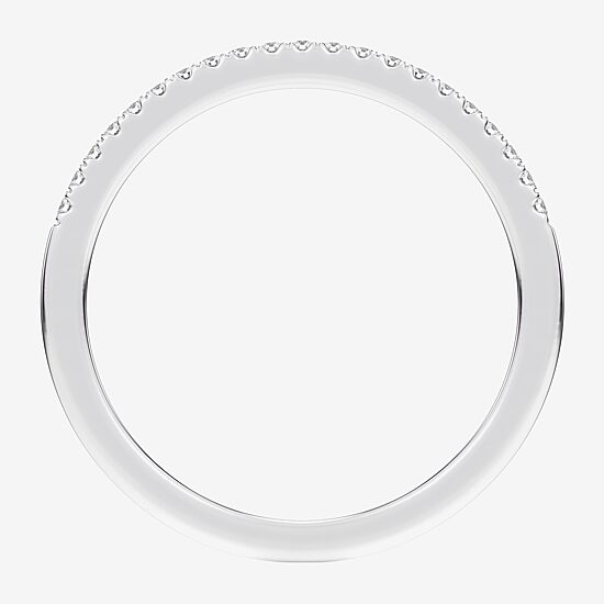 (G-H / Si1-Si2) Womens 1/10 CT. T.W. Lab Grown White Diamond 14K Gold Wedding Band