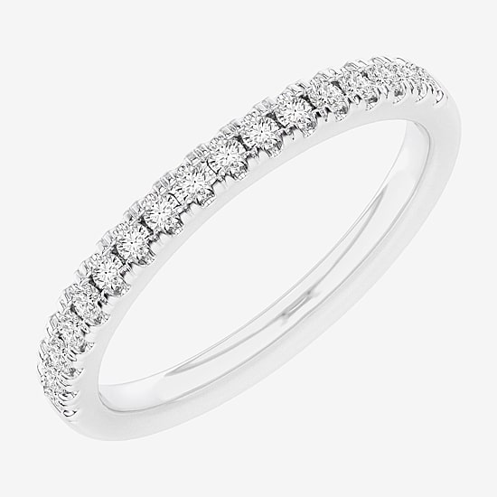 (G-H / Si1-Si2) Womens 1/4 CT. T.W. Lab Grown White Diamond 14K Gold Wedding Band