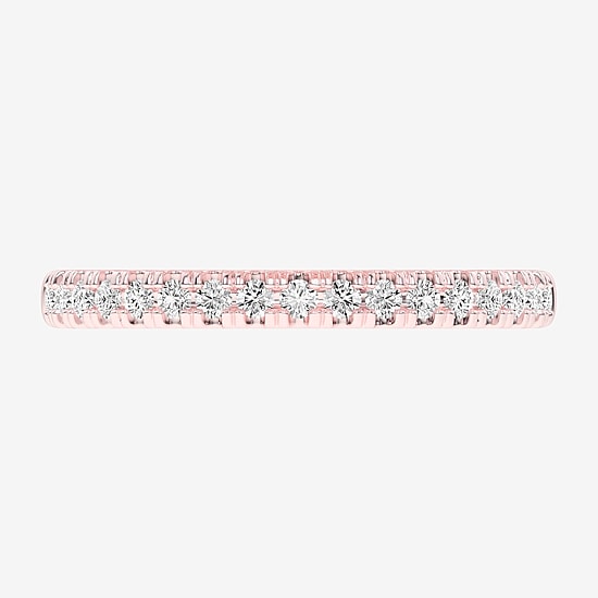 (G-H / Si1-Si2) Womens 1/4 CT. T.W. Lab Grown White Diamond 14K Gold Wedding Band