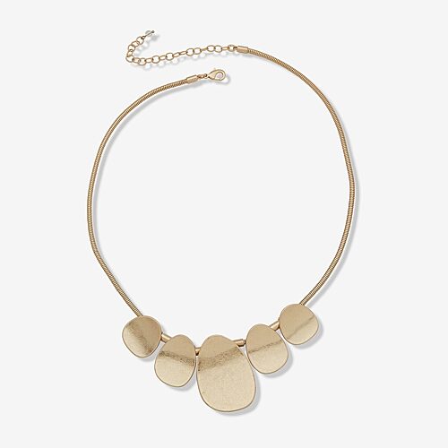 a.n.a Gold Tone Womens 18 Inch Collar Necklace, One Size, Yellow