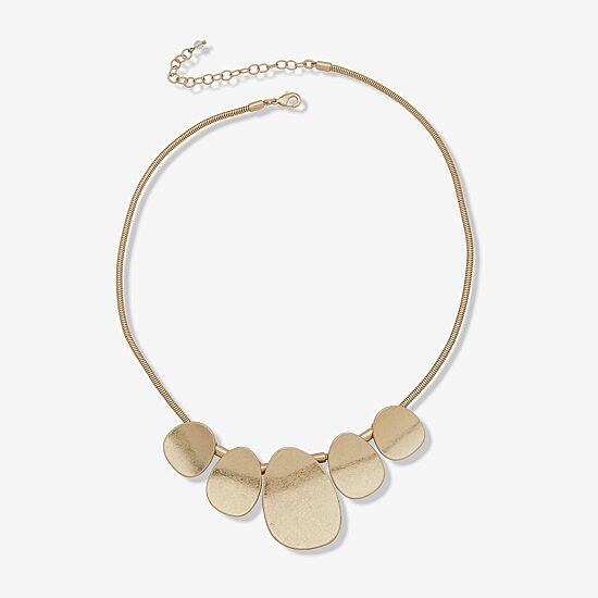 a.n.a Gold Tone Womens 18 Inch Collar Necklace