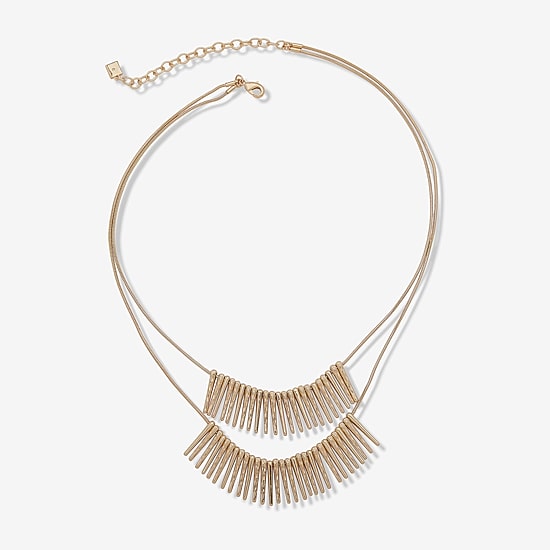 Worthington Gold Tone Womens 17 Inch Strand Necklace